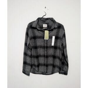 Goodfellow & Co Grey Plaid Long Sleeve Mens Shirt